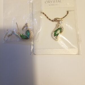 Birthstone Fashion Necklace & Matching Earrings.